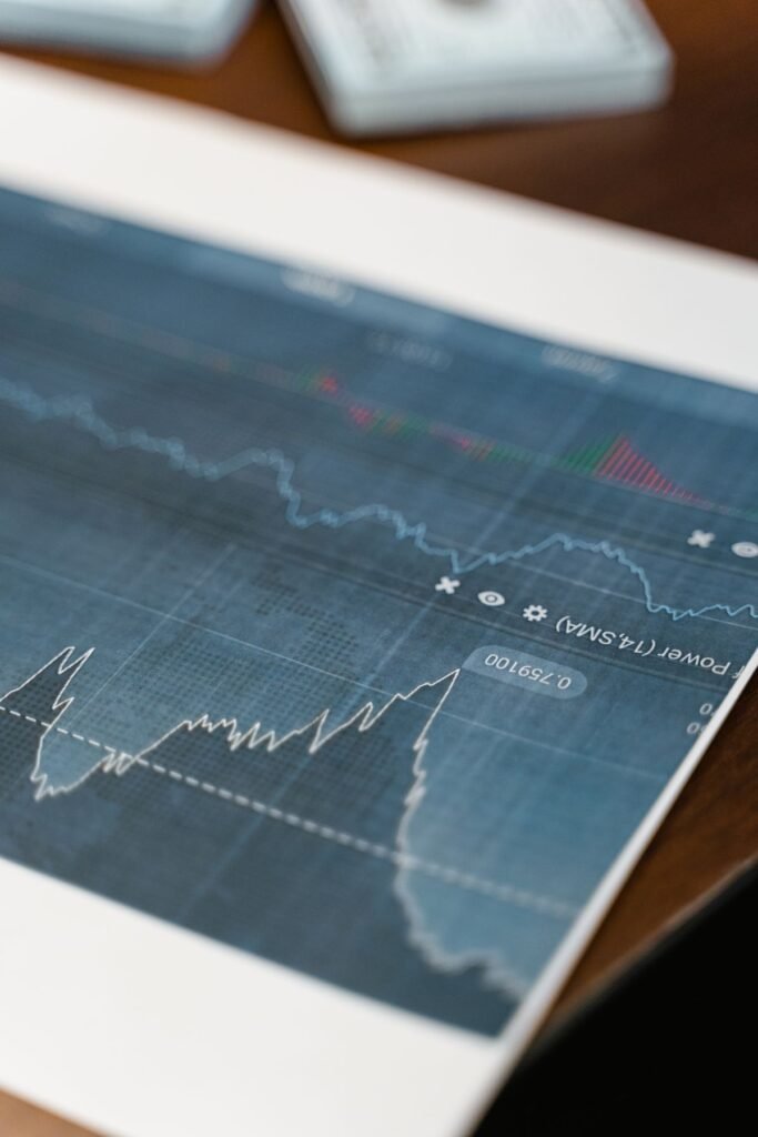 Rising growth graph on a screen, representing venture fund investment